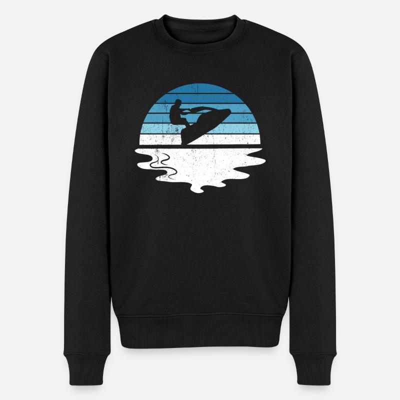 Jetski Wassersport Jet Ski Sonne Geschenk - Männer Premium Bio Pullover - Schwarz