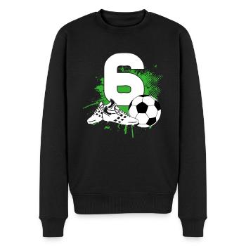 6ème anniversaire 6 ans footballeur - Pull Premium bio Homme - noir - Devant - Nico (187cm)