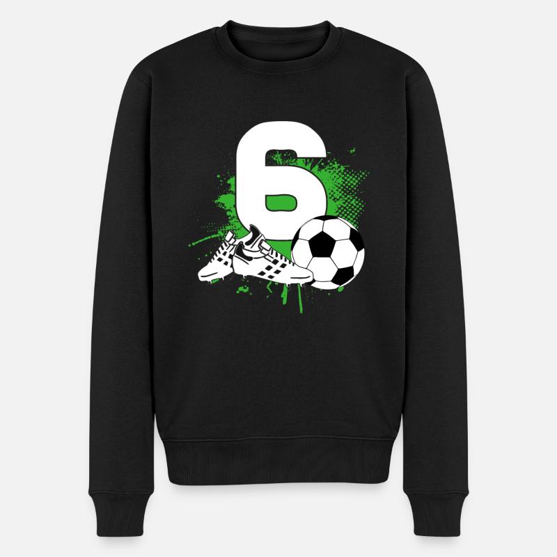 6ème anniversaire 6 ans footballeur - Pull Premium bio Homme - noir