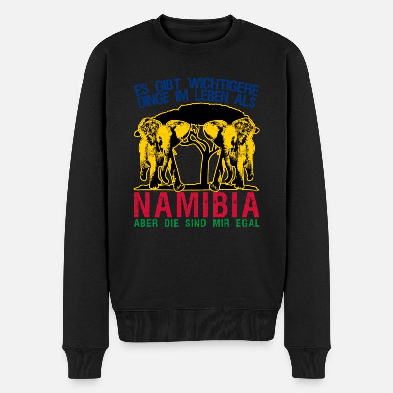 Urlaub in Namibia - Männer Premium Bio Pullover - Schwarz