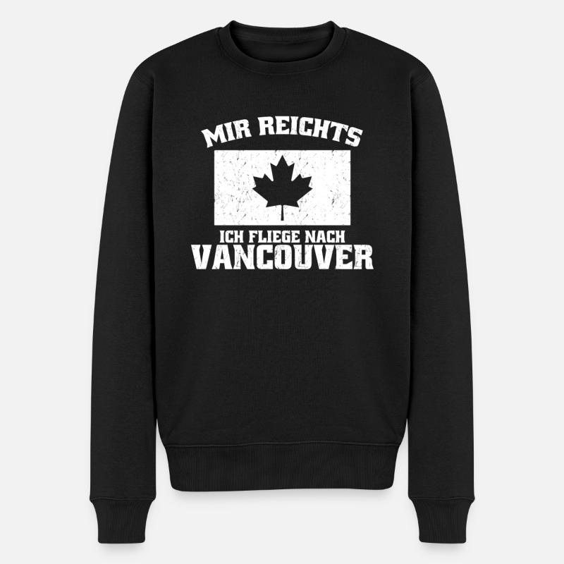 Vancouver Mir Reichts Kanada - Männer Premium Bio Pullover - Schwarz