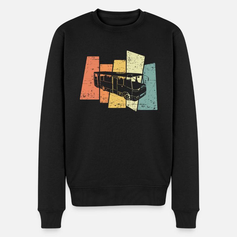 Retro Bus Driver Profession Transporter Bus - Männer Premium Bio Pullover - Schwarz