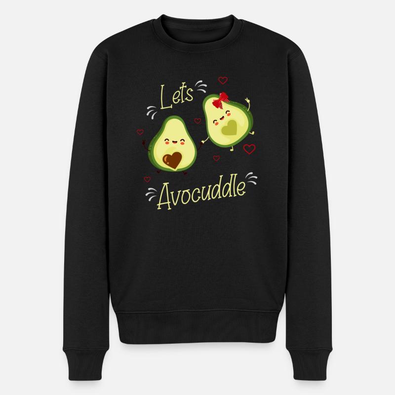 Avocado, Avocado Lebensmittel, veganes Essen, - Männer Premium Bio Pullover - Schwarz