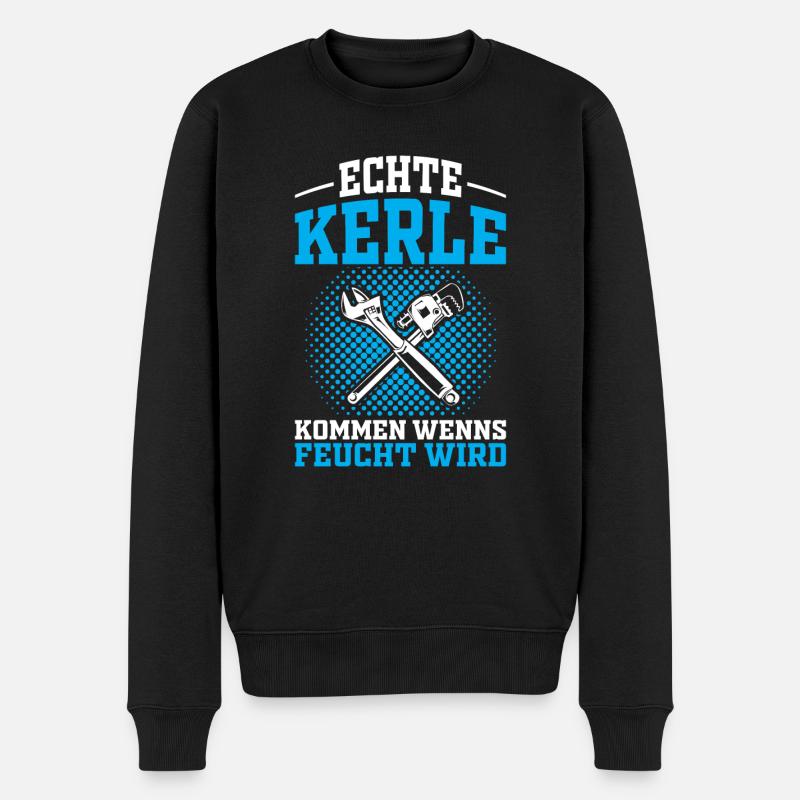 Spengler Klempner | Lustige Sprüche Handwerker - Männer Premium Bio Pullover - Schwarz