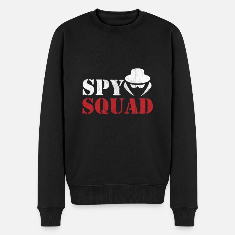 Spion-Geheimagent - Männer Premium Bio Pullover - Schwarz