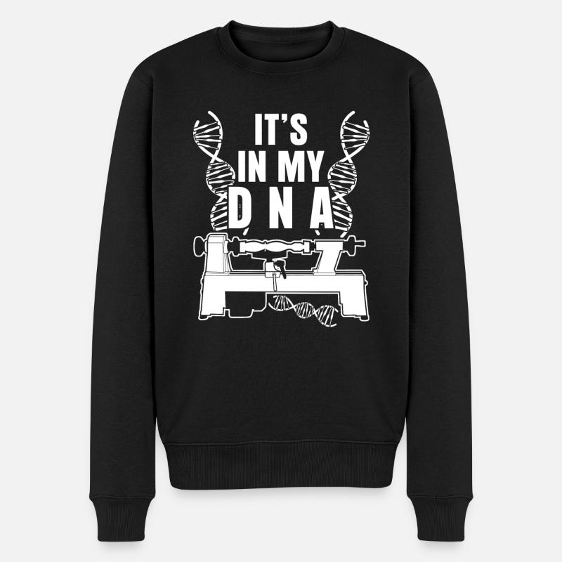 Drechseln DNA Drechsler - Männer Premium Bio Pullover - Schwarz