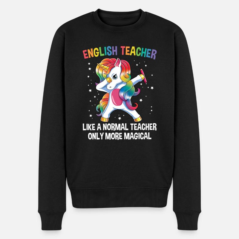Anglais professeur de magisch drôle littérature Professeur - Pull Premium bio Homme - noir