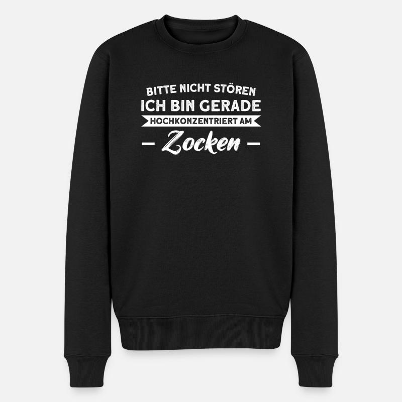 Videospiele Zocken Zocken Geschenk - Männer Premium Bio Pullover - Schwarz