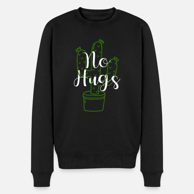 No Hugs Distance Cactus - Pull Premium bio Homme - noir