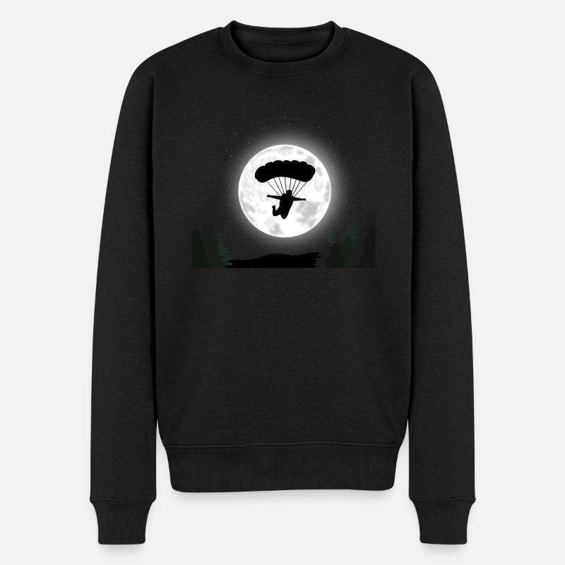 Fallschirmspringer - Männer Premium Bio Pullover - Schwarz