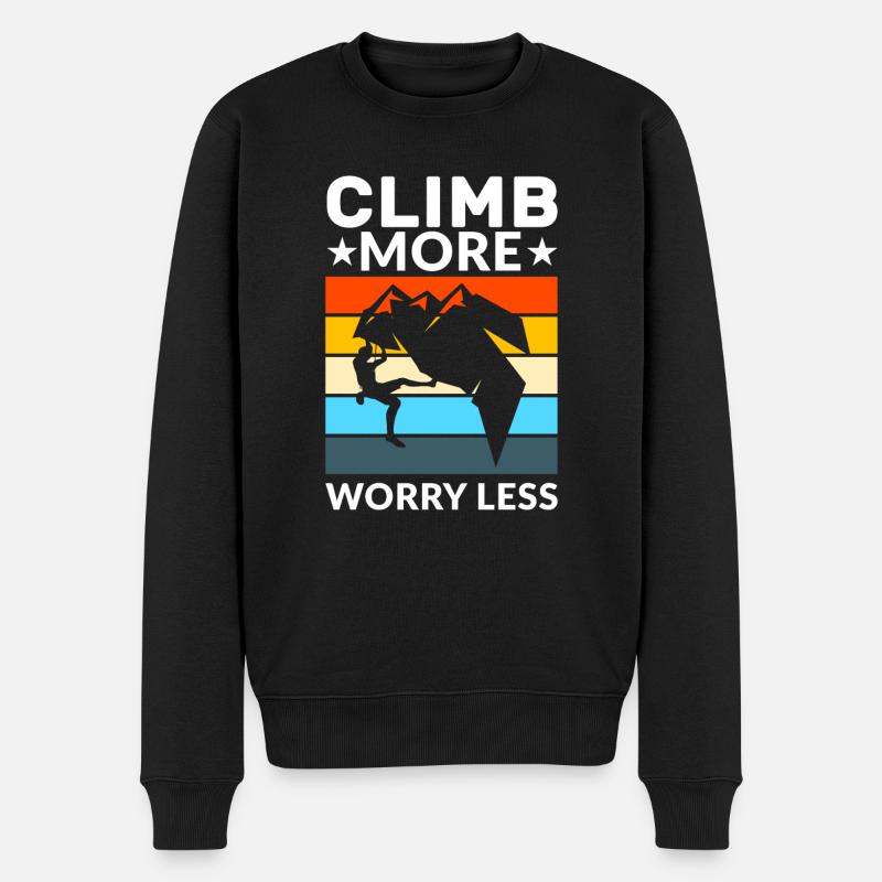 Climbing Climbing Geschenk - Männer Premium Bio Pullover - Schwarz