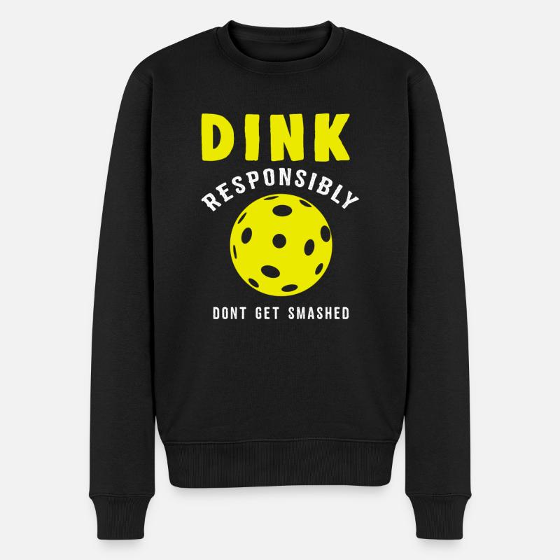 Pickleball Dink Lustig - Männer Premium Bio Pullover - Schwarz
