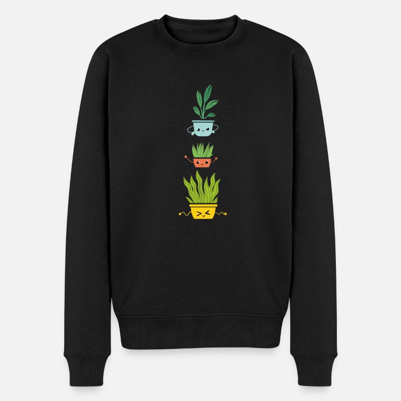 Plant Lover Gardener - Männer Premium Bio Pullover - Schwarz