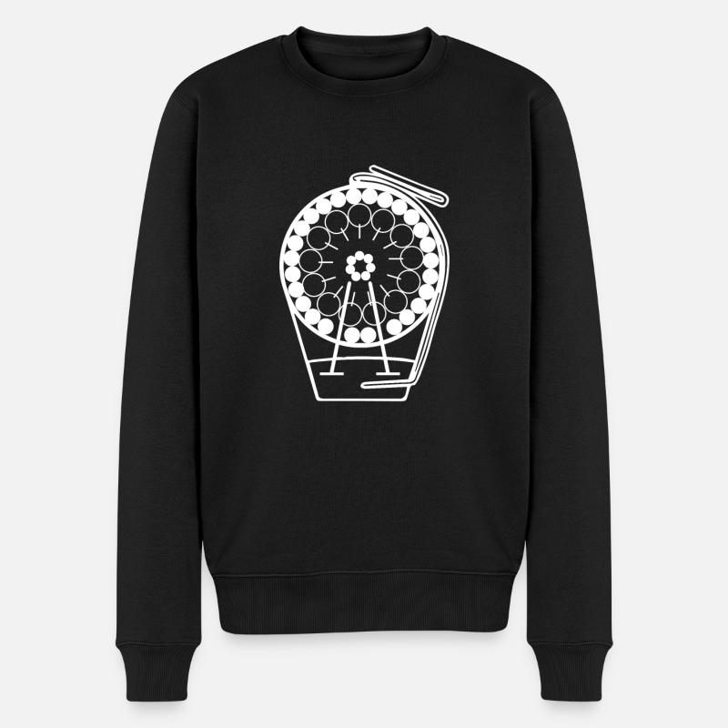 Pyrotechnik Feuerwerk Doppelring Shell Silvester - Männer Premium Bio Pullover - Schwarz