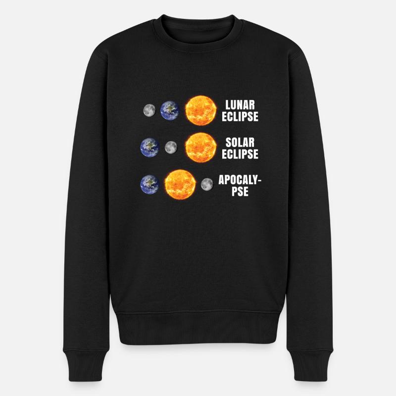 Mondfinsternis Sonnenfinsternis Apokalypse - Männer Premium Bio Pullover - Schwarz