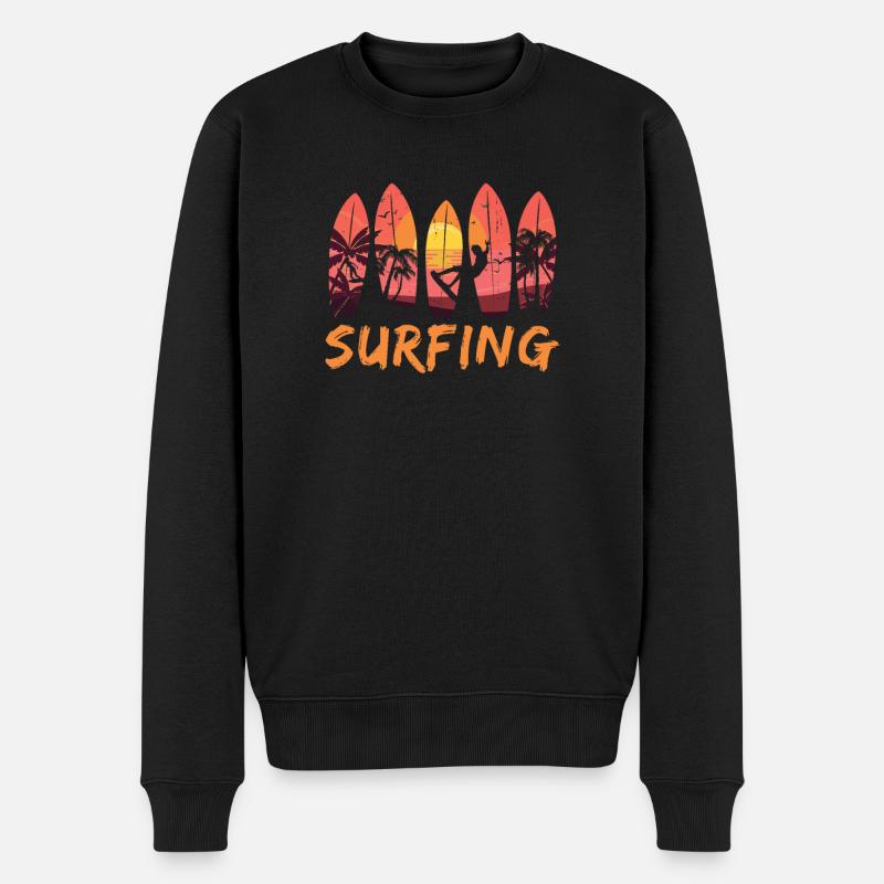 Surfeurs surfeurs - Pull Premium bio Homme - noir