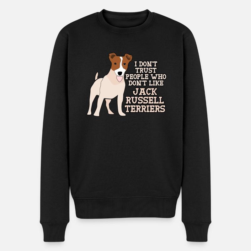 Jack Russell Terriers - Männer Premium Bio Pullover - Schwarz