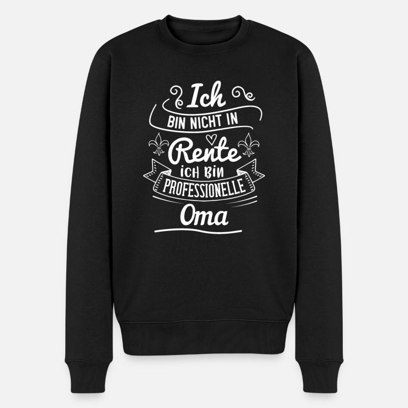 Professionelle Oma Ruhestand Geschenk - Männer Premium Bio Pullover - Schwarz