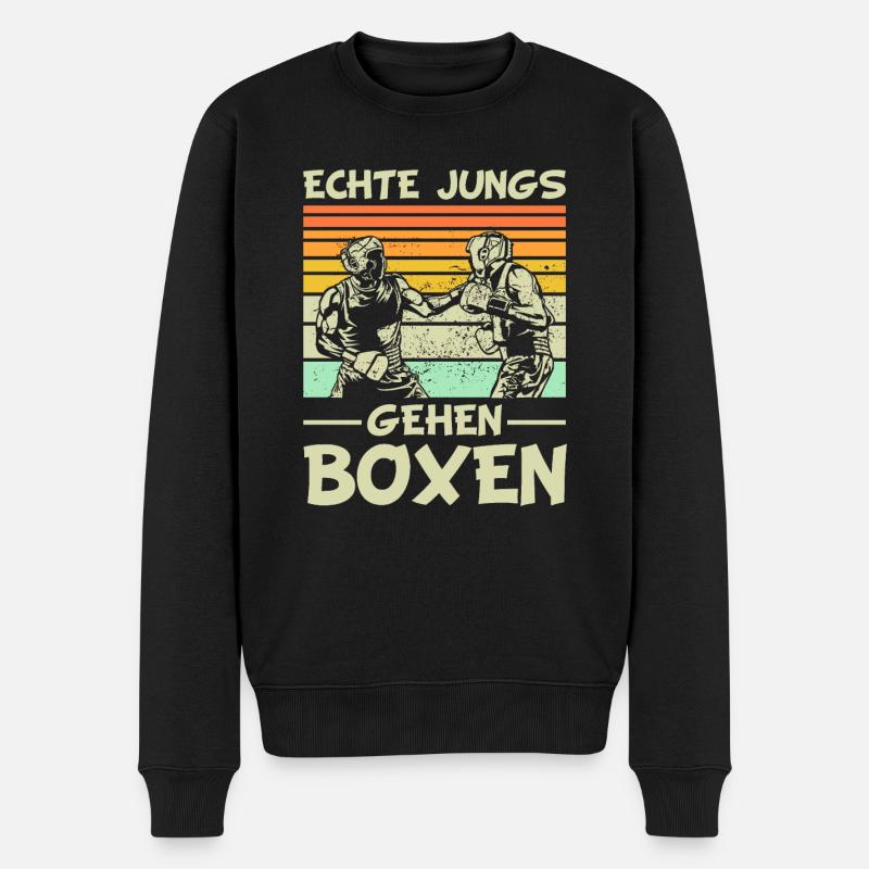 Boxen Boxen Boxen - Männer Premium Bio Pullover - Schwarz