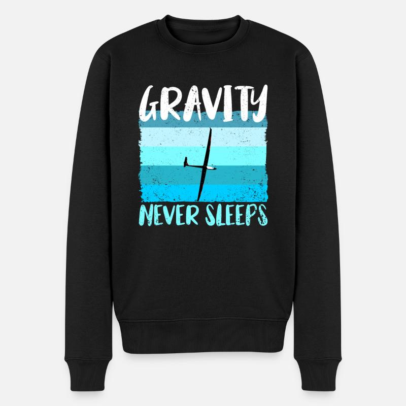 Segelflieger Segelfliegen Segelflugzeug - Männer Premium Bio Pullover - Schwarz