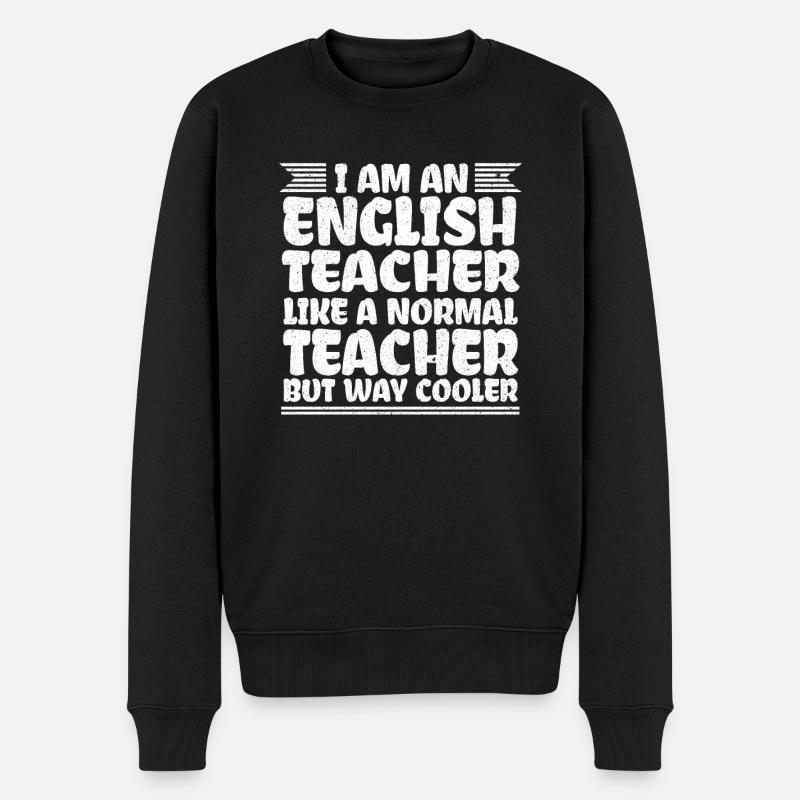 Anglais Professeur - Pull Premium bio Homme - noir