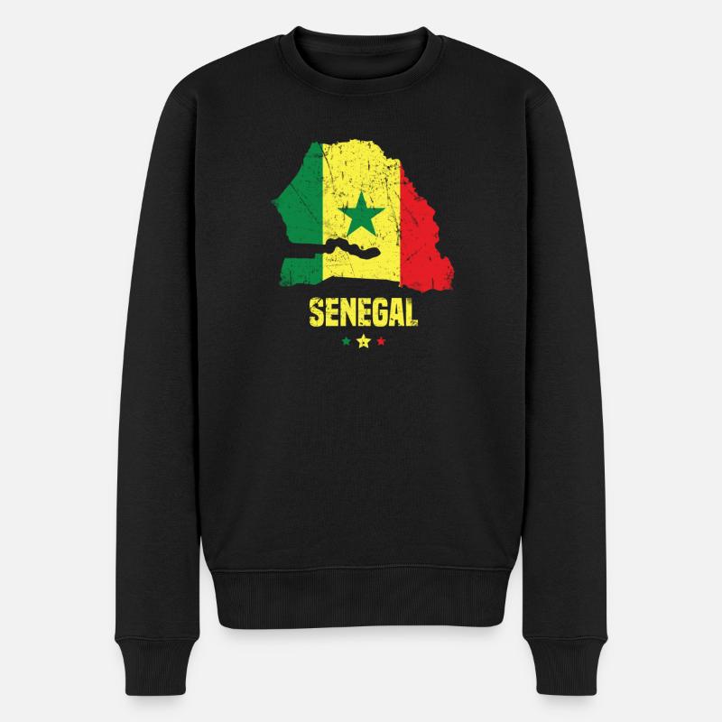 Sénégal Drapeau sénégalais - Pull Premium bio Homme - noir