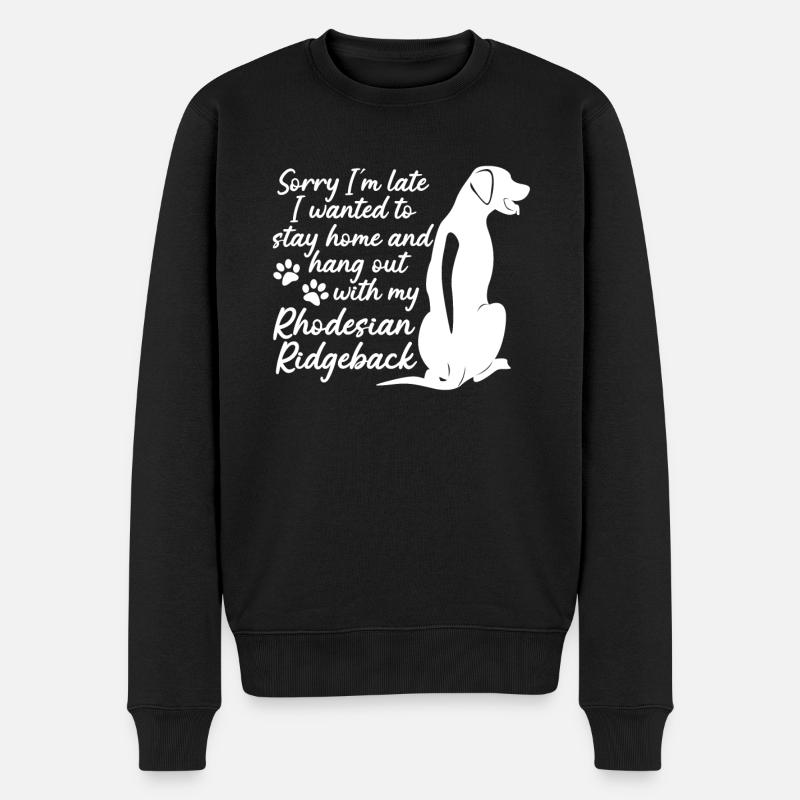 Rhodesian Ridgeback Dog - Männer Premium Bio Pullover - Schwarz