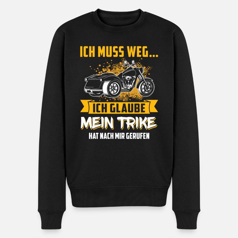 Ich muss zu meinem Trike Triker Dreirad Fahrer - Männer Premium Bio Pullover - Schwarz