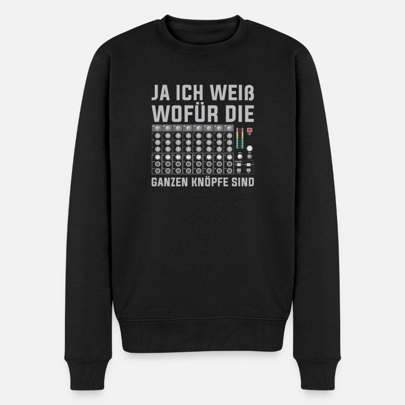 Tontechniker Sound Audio Engineer - Männer Premium Bio Pullover - Schwarz
