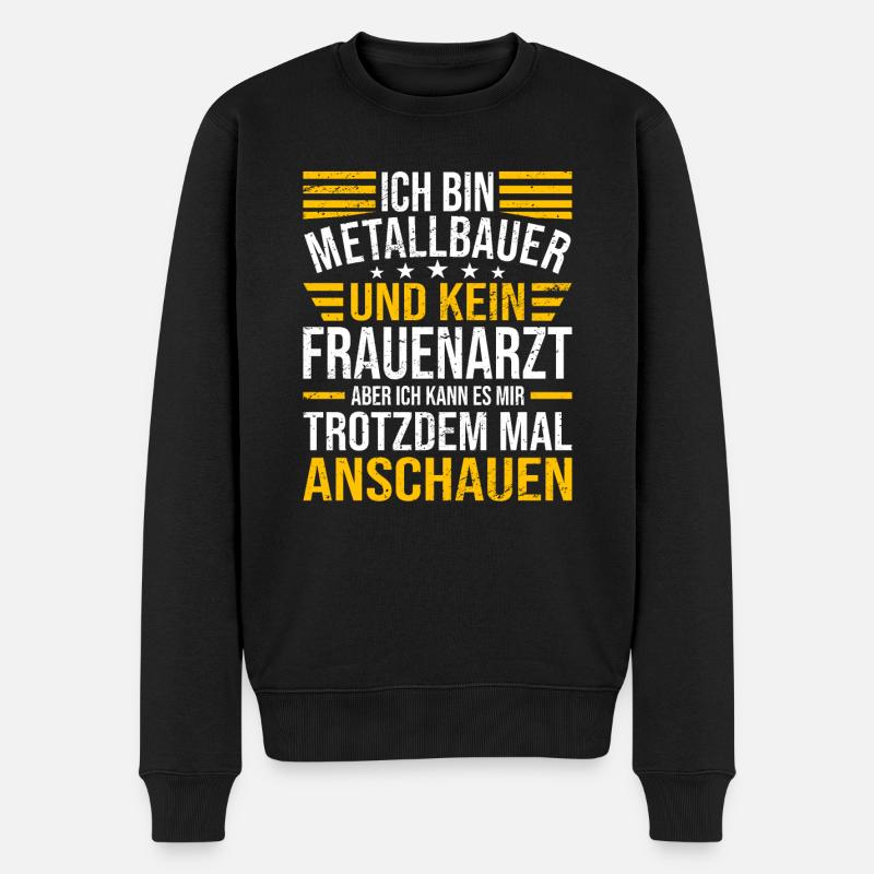 Ich Bin Metallbauer - Männer Premium Bio Pullover - Schwarz