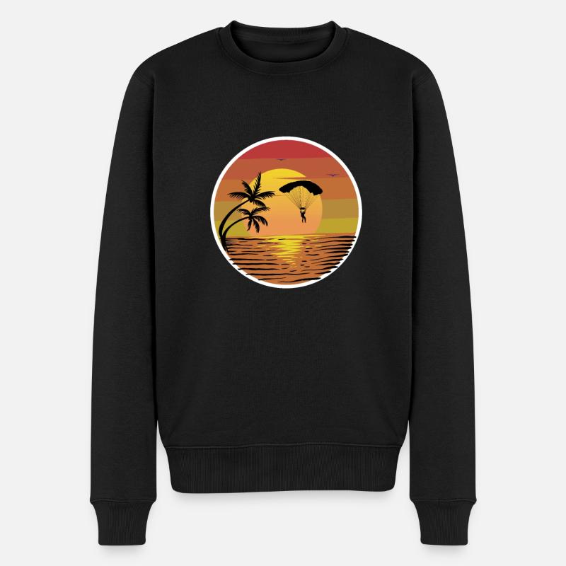 Fallschirmspringen - Männer Premium Bio Pullover - Schwarz