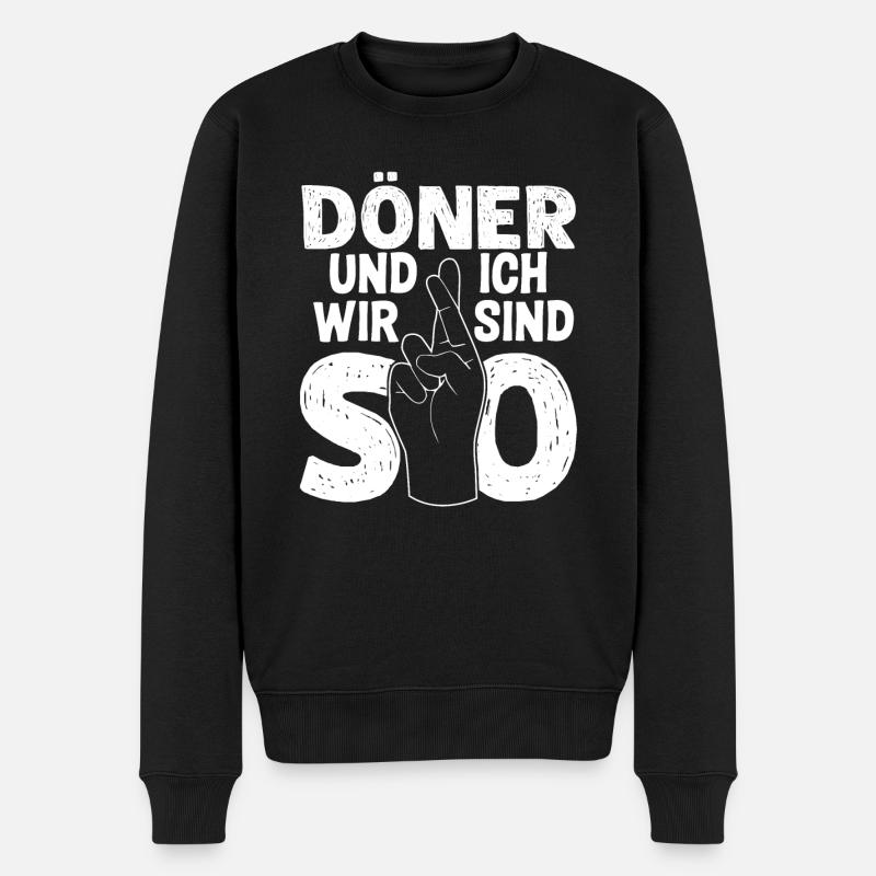 Kebab Dönertasche Döner - Männer Premium Bio Pullover - Schwarz