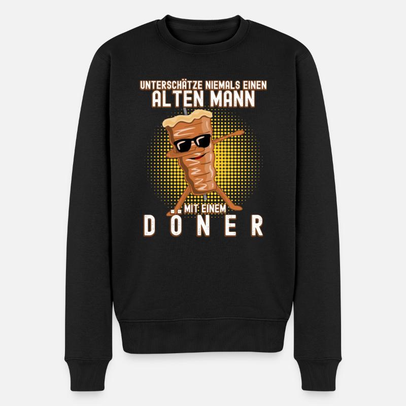 Döner Kebab - Männer Premium Bio Pullover - Schwarz