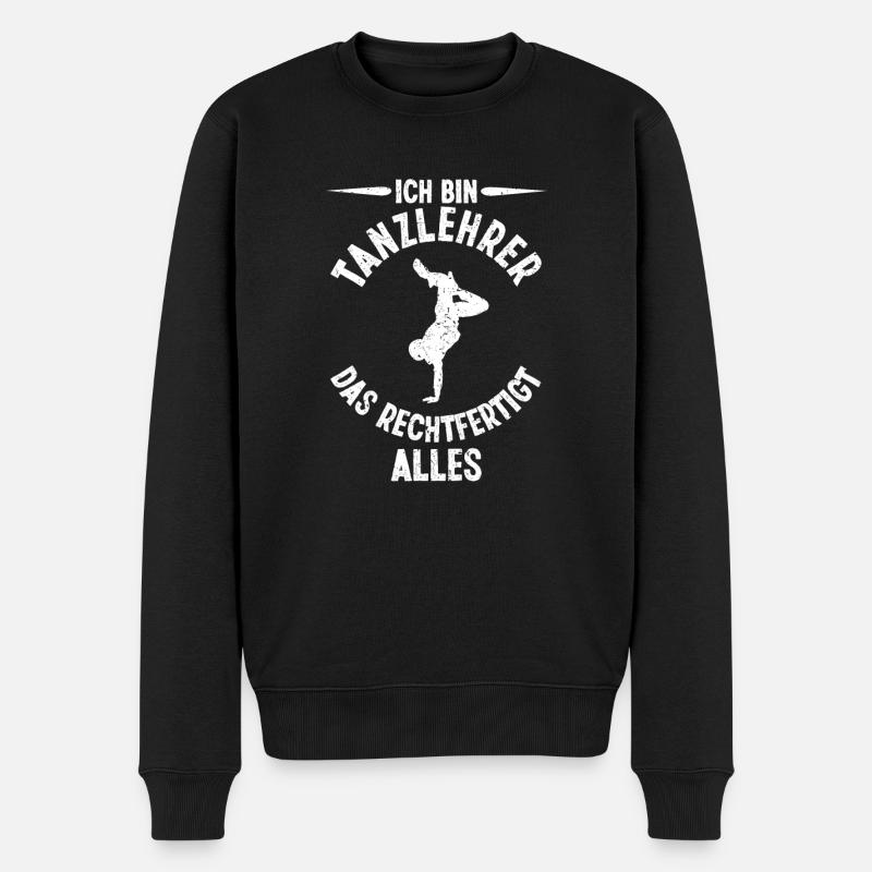 Tanzen Tänzer Tanz - Männer Premium Bio Pullover - Schwarz