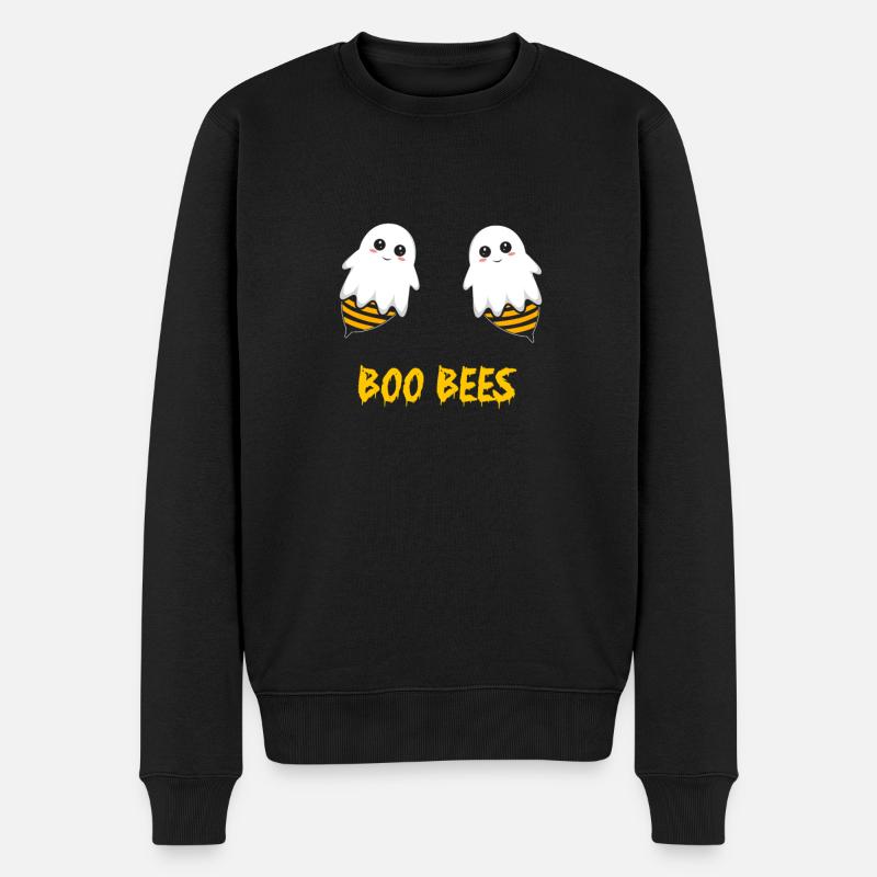 Boo Bees Beekeeper Ghost Trick Or Treat Halloweenh - Männer Premium Bio Pullover - Schwarz