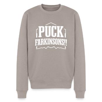 Parkinson-Patient Puck Farkinsons - Männer Premium Bio Pullover - Taupe - Vorne - Nico (187cm)