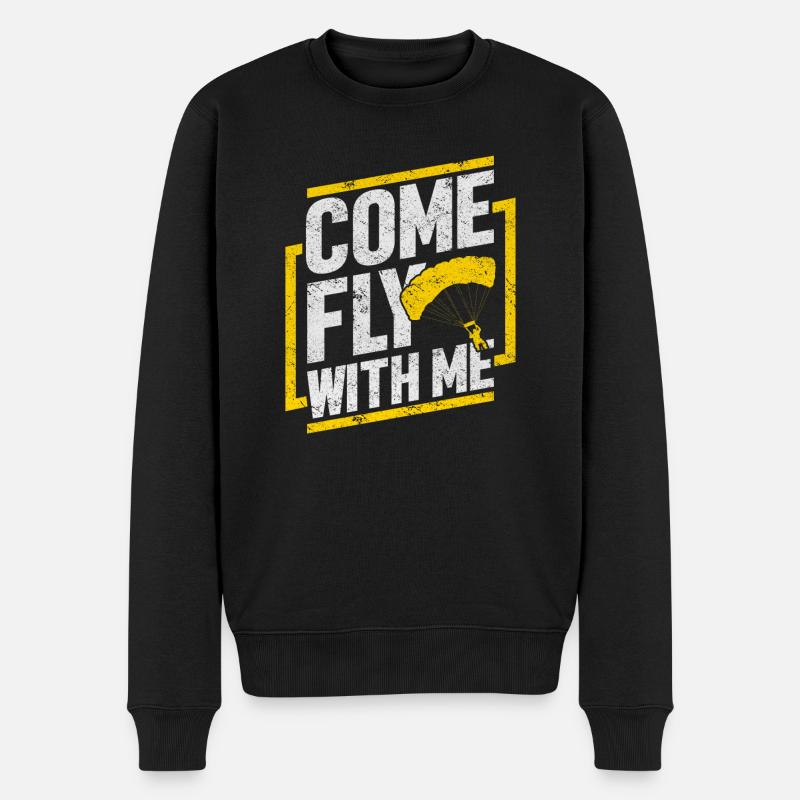 Skydiving Skydiving Sky Diving - Men's Premium Organic Jumper - black