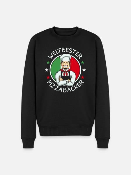 Weltbester Pizzabäcker - Männer Premium Bio Pullover - Schwarz