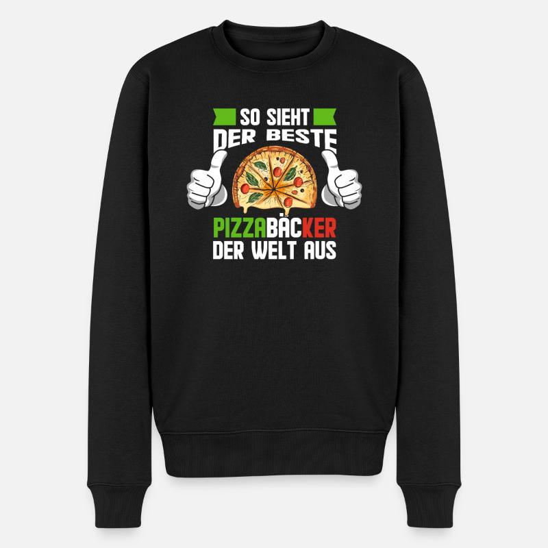 Weltbester Pizzabäcker Geschenkidee - Männer Premium Bio Pullover - Schwarz