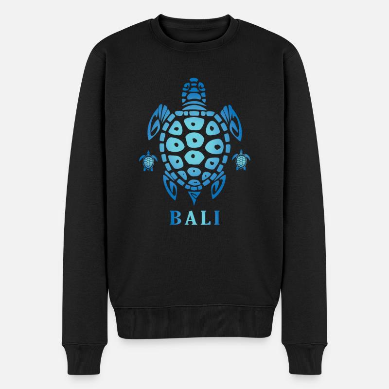 Bali Tortue de vacances - Pull Premium bio Homme - noir