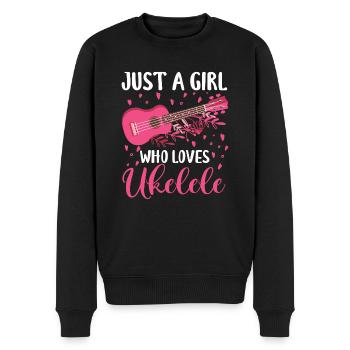 Ukulele Spieler Musikinstrument Gitarre Uke Hawaii - Männer Premium Bio Pullover - Schwarz - Vorne - Nico (187cm)