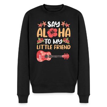 Ukulele Spieler Musikinstrument Gitarre Uke Hawaii - Männer Premium Bio Pullover - Schwarz - Vorne - Nico (187cm)
