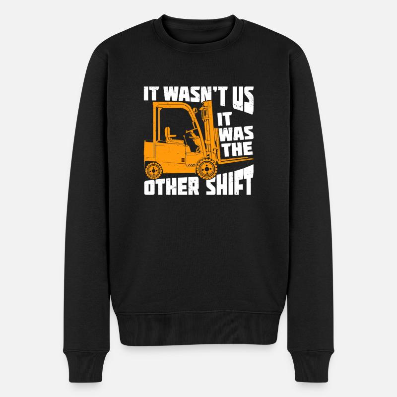 Gabelstapler Logistik Gabelstaplerfahrer Geschenk - Männer Premium Bio Pullover - Schwarz