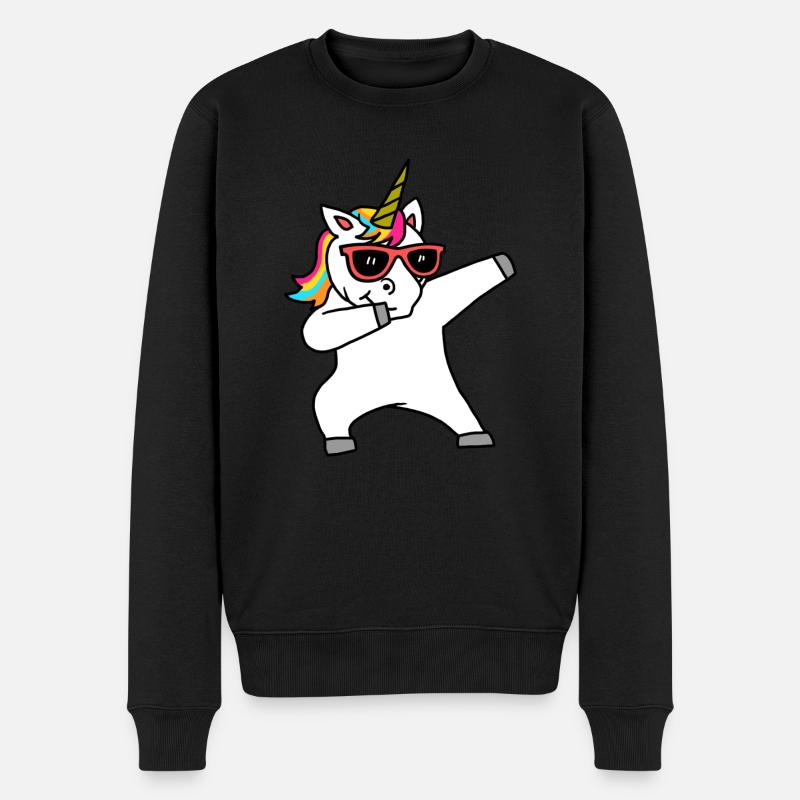 Dabbing Licorne Mignon - Pull Premium bio Homme - noir