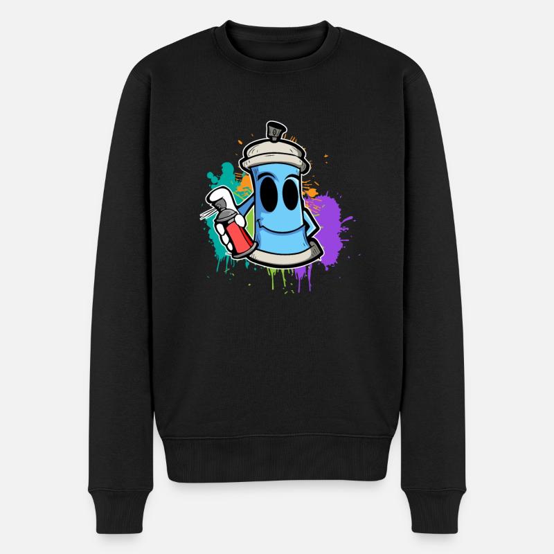 Spray Canister Graffiti Artist - Männer Premium Bio Pullover - Schwarz