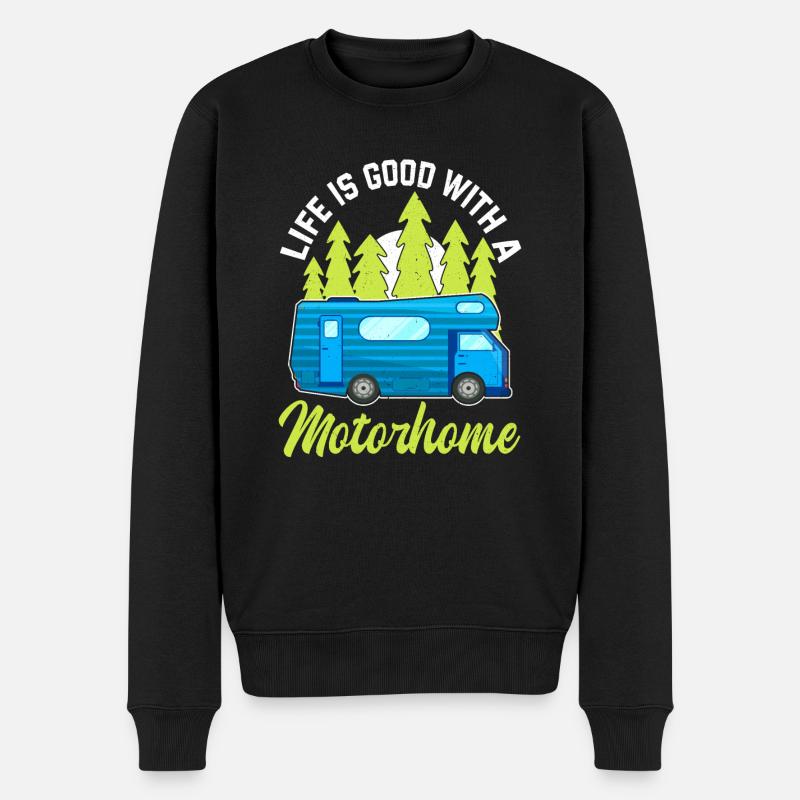 Camper Life Is Good Camping-car - Pull Premium bio Homme - noir