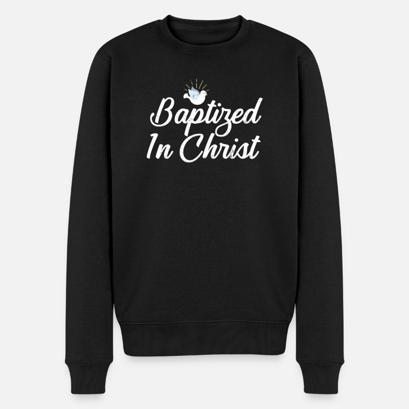 Baptisé en Christ Baptême - Pull Premium bio Homme - noir
