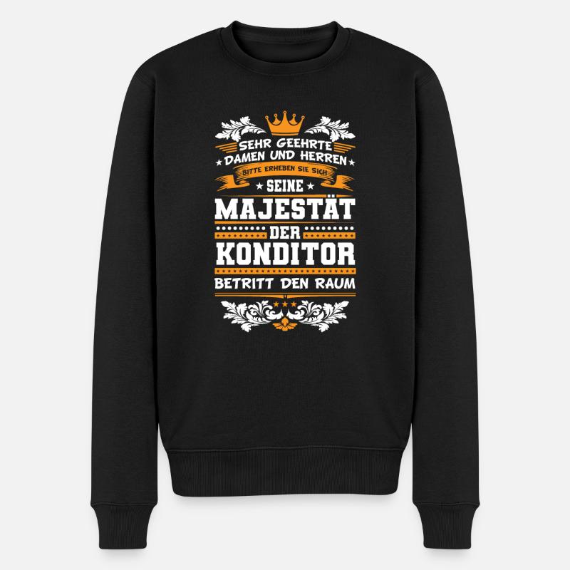 Konditor Spruch - Männer Premium Bio Pullover - Schwarz