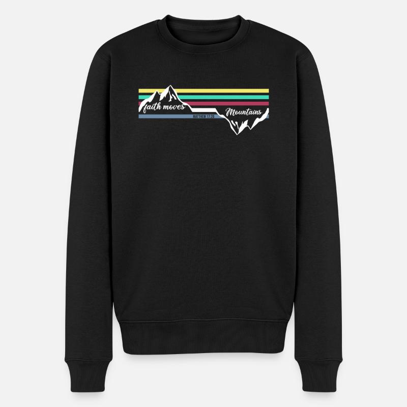 Faith Can Move Mountains - Cadeaux chrétiens - Pull Premium bio Homme - noir