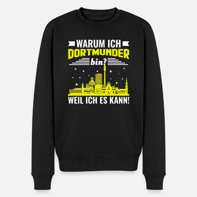 Lustiges Dortmund Dortmunder Sprüche Geschenk - Männer Premium Bio Pullover - Schwarz